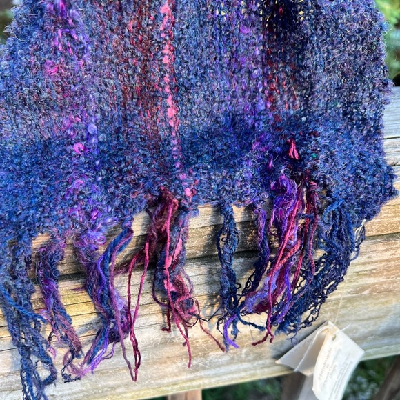 NWT Handmade Wool/Mohair Fringed Scarf Made In Camphill Community Dingle Ireland - Picture 16 of 16